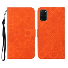 Load image into Gallery viewer, Ethnic Style Embossed Pattern Horizontal Flip Leather Case with Holder &amp; Card Slots &amp; Wallet &amp; Lanyard, For Samsung Galaxy S20, For Samsung Galaxy S20 FE, For Samsung Galaxy S20+, For Samsung Galaxy S20 Ultra, For Samsung Galaxy Galaxy S21 5G          ...