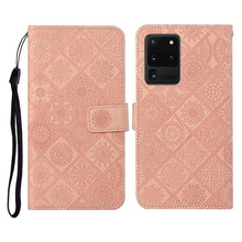 Load image into Gallery viewer, Ethnic Style Embossed Pattern Horizontal Flip Leather Case with Holder &amp; Card Slots &amp; Wallet &amp; Lanyard, For Samsung Galaxy S20, For Samsung Galaxy S20 FE, For Samsung Galaxy S20+, For Samsung Galaxy S20 Ultra, For Samsung Galaxy Galaxy S21 5G          ...