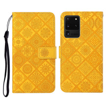 Load image into Gallery viewer, Ethnic Style Embossed Pattern Horizontal Flip Leather Case with Holder &amp; Card Slots &amp; Wallet &amp; Lanyard, For Samsung Galaxy S20, For Samsung Galaxy S20 FE, For Samsung Galaxy S20+, For Samsung Galaxy S20 Ultra, For Samsung Galaxy Galaxy S21 5G          ...