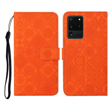 Load image into Gallery viewer, Ethnic Style Embossed Pattern Horizontal Flip Leather Case with Holder &amp; Card Slots &amp; Wallet &amp; Lanyard, For Samsung Galaxy S20, For Samsung Galaxy S20 FE, For Samsung Galaxy S20+, For Samsung Galaxy S20 Ultra, For Samsung Galaxy Galaxy S21 5G          ...