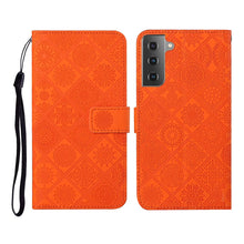 Load image into Gallery viewer, Ethnic Style Embossed Pattern Horizontal Flip Leather Case with Holder &amp; Card Slots &amp; Wallet &amp; Lanyard, For Samsung Galaxy S20, For Samsung Galaxy S20 FE, For Samsung Galaxy S20+, For Samsung Galaxy S20 Ultra, For Samsung Galaxy Galaxy S21 5G          ...