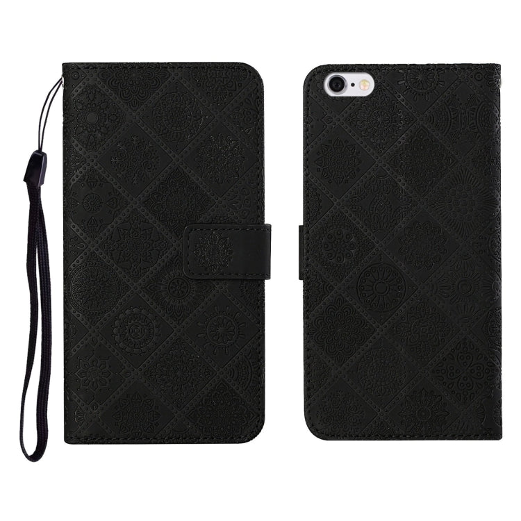 Ethnic Style Embossed Pattern Horizontal Flip Leather Case with Holder & Card Slots & Wallet & Lanyard, For iPhone 6, For iPhone 6 Plus, For iPhone 8 Plus / 7 Plus, For iPhone 11, For iPhone 11 Pro, For iPhone 11 Pro Max