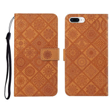 Load image into Gallery viewer, Ethnic Style Embossed Pattern Horizontal Flip Leather Case with Holder &amp; Card Slots &amp; Wallet &amp; Lanyard, For iPhone 6, For iPhone 6 Plus, For iPhone 8 Plus / 7 Plus, For iPhone 11, For iPhone 11 Pro, For iPhone 11 Pro Max