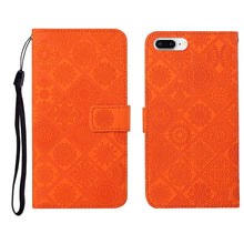 Load image into Gallery viewer, Ethnic Style Embossed Pattern Horizontal Flip Leather Case with Holder &amp; Card Slots &amp; Wallet &amp; Lanyard, For iPhone 6, For iPhone 6 Plus, For iPhone 8 Plus / 7 Plus, For iPhone 11, For iPhone 11 Pro, For iPhone 11 Pro Max