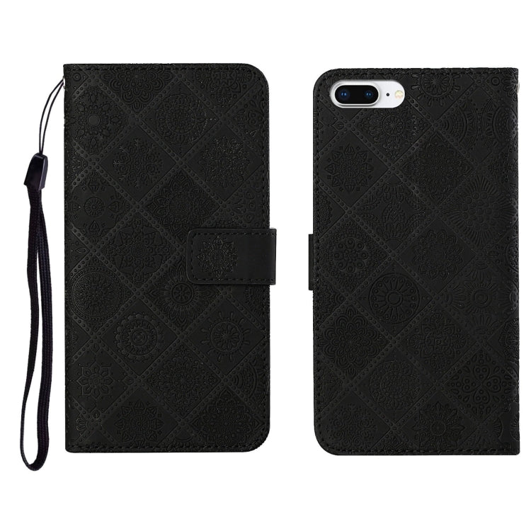 Ethnic Style Embossed Pattern Horizontal Flip Leather Case with Holder & Card Slots & Wallet & Lanyard, For iPhone 6, For iPhone 6 Plus, For iPhone 8 Plus / 7 Plus, For iPhone 11, For iPhone 11 Pro, For iPhone 11 Pro Max