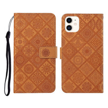 Load image into Gallery viewer, Ethnic Style Embossed Pattern Horizontal Flip Leather Case with Holder &amp; Card Slots &amp; Wallet &amp; Lanyard, For iPhone 6, For iPhone 6 Plus, For iPhone 8 Plus / 7 Plus, For iPhone 11, For iPhone 11 Pro, For iPhone 11 Pro Max