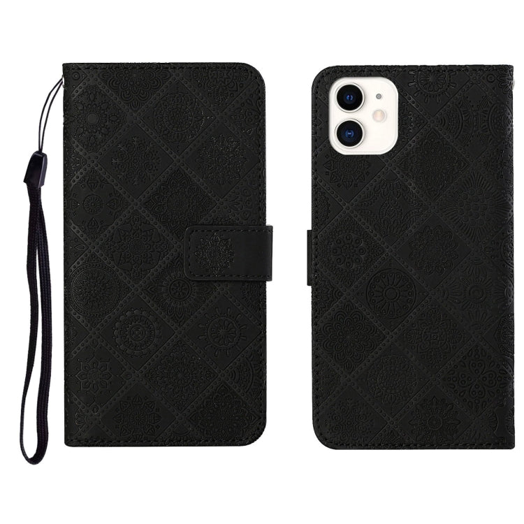 Ethnic Style Embossed Pattern Horizontal Flip Leather Case with Holder & Card Slots & Wallet & Lanyard, For iPhone 6, For iPhone 6 Plus, For iPhone 8 Plus / 7 Plus, For iPhone 11, For iPhone 11 Pro, For iPhone 11 Pro Max