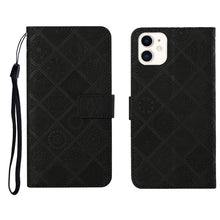 Load image into Gallery viewer, Ethnic Style Embossed Pattern Horizontal Flip Leather Case with Holder &amp; Card Slots &amp; Wallet &amp; Lanyard, For iPhone 6, For iPhone 6 Plus, For iPhone 8 Plus / 7 Plus, For iPhone 11, For iPhone 11 Pro, For iPhone 11 Pro Max