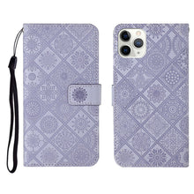 Load image into Gallery viewer, Ethnic Style Embossed Pattern Horizontal Flip Leather Case with Holder &amp; Card Slots &amp; Wallet &amp; Lanyard, For iPhone 6, For iPhone 6 Plus, For iPhone 8 Plus / 7 Plus, For iPhone 11, For iPhone 11 Pro, For iPhone 11 Pro Max