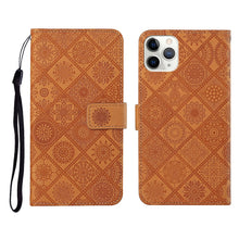 Load image into Gallery viewer, Ethnic Style Embossed Pattern Horizontal Flip Leather Case with Holder &amp; Card Slots &amp; Wallet &amp; Lanyard, For iPhone 6, For iPhone 6 Plus, For iPhone 8 Plus / 7 Plus, For iPhone 11, For iPhone 11 Pro, For iPhone 11 Pro Max