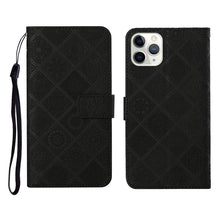 Load image into Gallery viewer, Ethnic Style Embossed Pattern Horizontal Flip Leather Case with Holder &amp; Card Slots &amp; Wallet &amp; Lanyard, For iPhone 6, For iPhone 6 Plus, For iPhone 8 Plus / 7 Plus, For iPhone 11, For iPhone 11 Pro, For iPhone 11 Pro Max