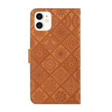 Load image into Gallery viewer, Ethnic Style Embossed Pattern Horizontal Flip Leather Case with Holder &amp; Card Slots &amp; Wallet &amp; Lanyard, For iPhone 12, For iPhone 12 Mini, For iPhone 12 Pro Max, For iPhone SE 2022 / SE 2020 / 8 / 7, For iPhone XR, For iPhone XS Max