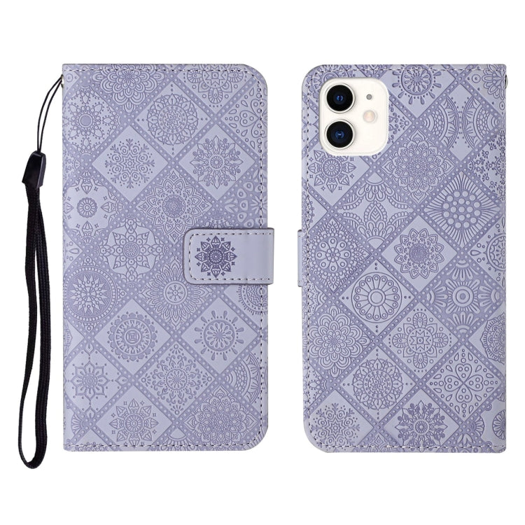 Ethnic Style Embossed Pattern Horizontal Flip Leather Case with Holder & Card Slots & Wallet & Lanyard, For iPhone 12, For iPhone 12 Mini, For iPhone 12 Pro Max, For iPhone SE 2022 / SE 2020 / 8 / 7, For iPhone XR, For iPhone XS Max