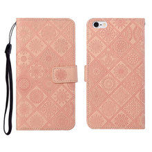 Load image into Gallery viewer, Ethnic Style Embossed Pattern Horizontal Flip Leather Case with Holder &amp; Card Slots &amp; Wallet &amp; Lanyard, For iPhone 12, For iPhone 12 Mini, For iPhone 12 Pro Max, For iPhone SE 2022 / SE 2020 / 8 / 7, For iPhone XR, For iPhone XS Max