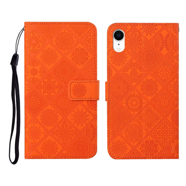 Ethnic Style Embossed Pattern Horizontal Flip Leather Case with Holder & Card Slots & Wallet & Lanyard, For iPhone 12, For iPhone 12 Mini, For iPhone 12 Pro Max, For iPhone SE 2022 / SE 2020 / 8 / 7, For iPhone XR, For iPhone XS Max