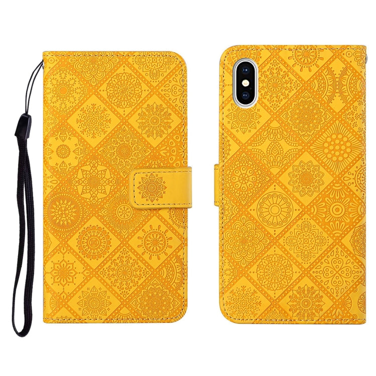 Ethnic Style Embossed Pattern Horizontal Flip Leather Case with Holder & Card Slots & Wallet & Lanyard, For iPhone 12, For iPhone 12 Mini, For iPhone 12 Pro Max, For iPhone SE 2022 / SE 2020 / 8 / 7, For iPhone XR, For iPhone XS Max