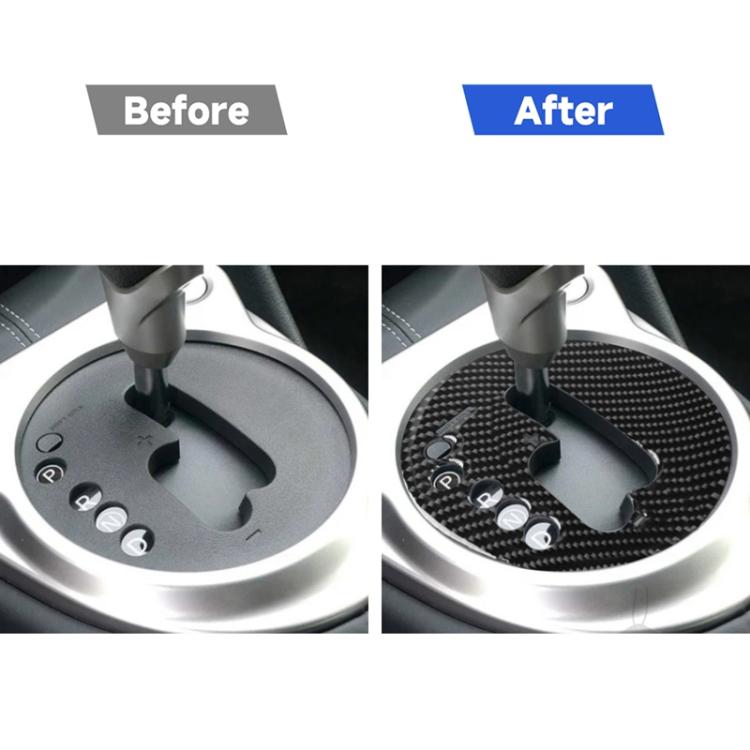 Car Carbon Fiber Manual Transmission Panel Decorative Sticker for Nissan 370Z Z34 2009-, Manual Transmission Left Drive, Manual Transmission Right Drive