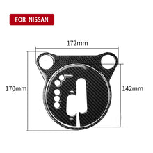 Load image into Gallery viewer, Car Carbon Fiber Gear Shift Panel Decorative Sticker for Nissan 370Z Z34 2009-, Gear Shift Panel Left Drive, Gear Shift Panel Right Drive