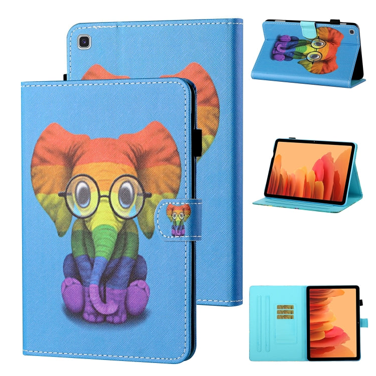 Coloured Drawing Stitching Horizontal Flip Leather Case with Holder & Card Slot & Sleep / Wake-up Function, For Samsung Galaxy Tab A7 10.4 (2020) T500/T505, For Samsung Galaxy Tab S6 Lite P610/P615, For Samsung Galaxy Tab A 8.0 (2019) T290/T295        ...