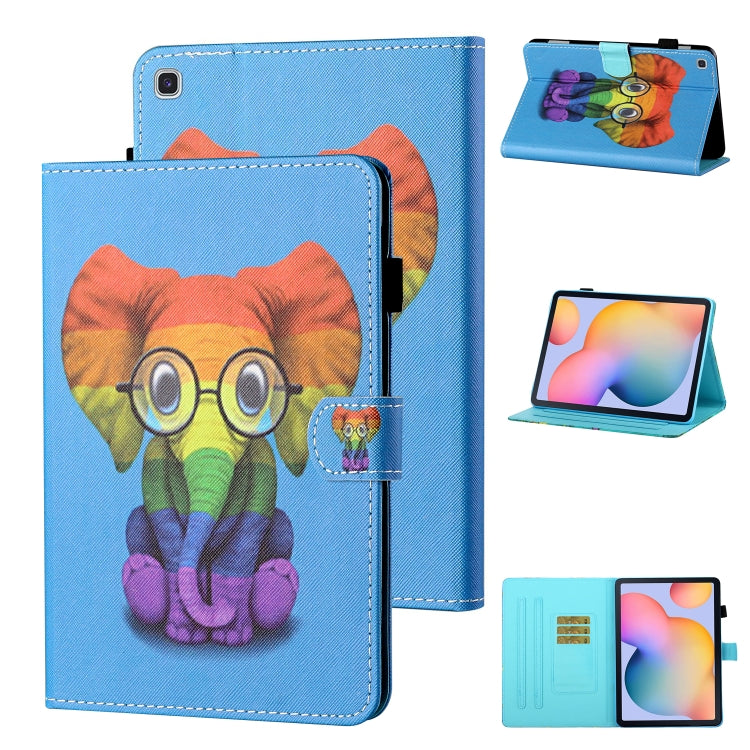 Coloured Drawing Stitching Horizontal Flip Leather Case with Holder & Card Slot & Sleep / Wake-up Function, For Samsung Galaxy Tab A7 10.4 (2020) T500/T505, For Samsung Galaxy Tab S6 Lite P610/P615, For Samsung Galaxy Tab A 8.0 (2019) T290/T295        ...