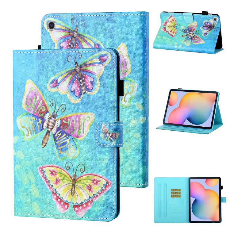 Coloured Drawing Stitching Horizontal Flip Leather Case with Holder & Card Slot & Sleep / Wake-up Function, For Samsung Galaxy Tab A7 10.4 (2020) T500/T505, For Samsung Galaxy Tab S6 Lite P610/P615, For Samsung Galaxy Tab A 8.0 (2019) T290/T295        ...
