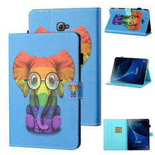 Load image into Gallery viewer, Coloured Drawing Stitching Horizontal Flip Leather Case with Holder &amp; Card Slot &amp; Sleep / Wake-up Function, For Samsung Galaxy Tab A7 10.4 (2020) T500/T505, For Samsung Galaxy Tab S6 Lite P610/P615, For Samsung Galaxy Tab A 8.0 (2019) T290/T295        ...