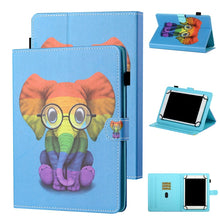 Load image into Gallery viewer, Universal Coloured Drawing Stitching Horizontal Flip Leather Case with Holder &amp; Card Slot