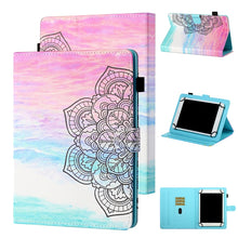 Load image into Gallery viewer, Universal Coloured Drawing Stitching Horizontal Flip Leather Case with Holder &amp; Card Slot