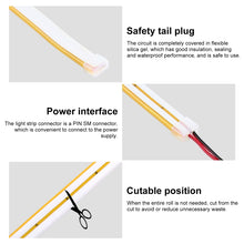 Load image into Gallery viewer, CJ-1206 12V 6A 5m IP65 Waterproof Silicone Neon LED Strip Light, US Plug