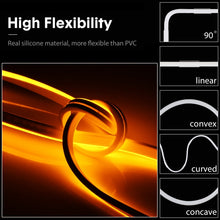 Load image into Gallery viewer, CJ-1206 12V 6A 5m IP65 Waterproof Silicone Neon LED Strip Light, US Plug