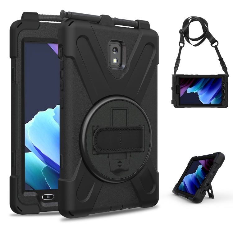 Shockproof Colorful Silicone + PC Protective Case with Holder & Shoulder Strap & Hand Strap, For Samsung Galaxy Tab active 3 T570 / T575 8.0, For Lenovo Tab M8 (2020) TB-8705F 8.0 inch