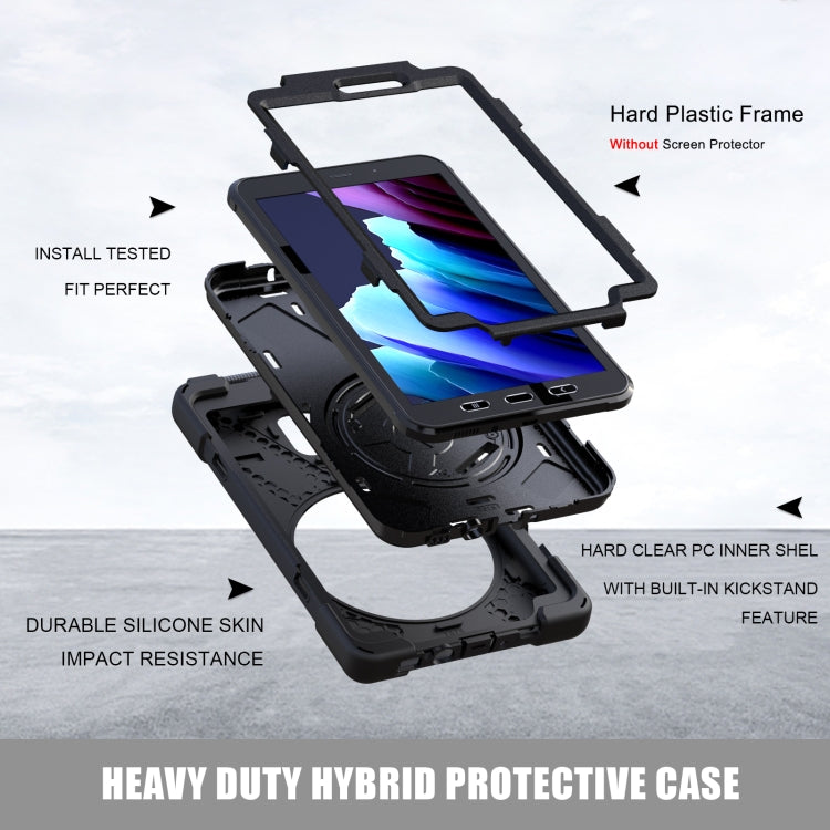 Shockproof Colorful Silicone + PC Protective Case with Holder & Shoulder Strap & Hand Strap, For Samsung Galaxy Tab active 3 T570 / T575 8.0, For Lenovo Tab M8 (2020) TB-8705F 8.0 inch