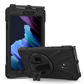Shockproof Colorful Silicone + PC Protective Case with Holder & Shoulder Strap & Hand Strap, For Samsung Galaxy Tab active 3 T570 / T575 8.0, For Lenovo Tab M8 (2020) TB-8705F 8.0 inch