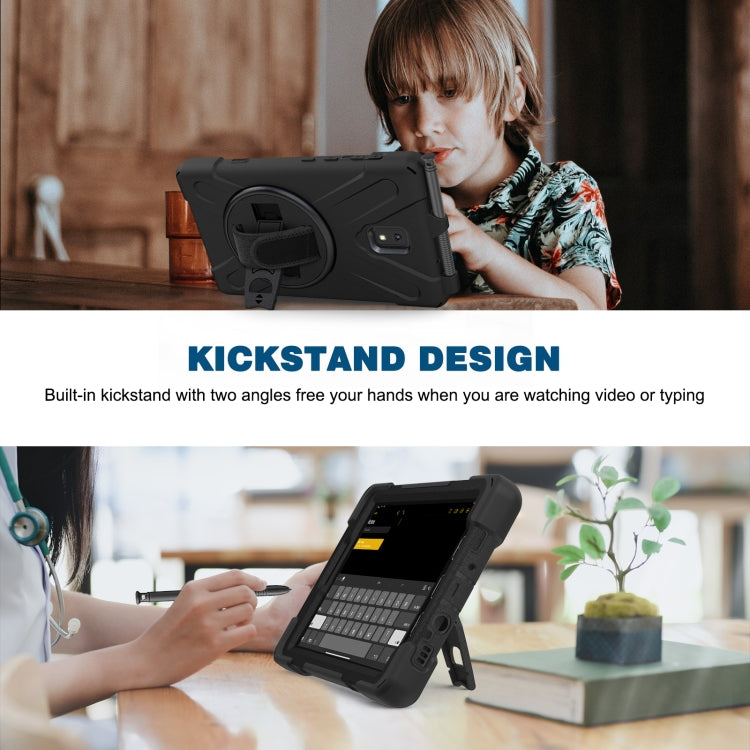 Shockproof Colorful Silicone + PC Protective Case with Holder & Shoulder Strap & Hand Strap, For Samsung Galaxy Tab active 3 T570 / T575 8.0, For Lenovo Tab M8 (2020) TB-8705F 8.0 inch