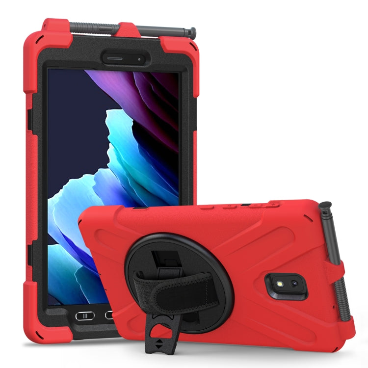 Shockproof Colorful Silicone + PC Protective Case with Holder & Shoulder Strap & Hand Strap, For Samsung Galaxy Tab active 3 T570 / T575 8.0, For Lenovo Tab M8 (2020) TB-8705F 8.0 inch