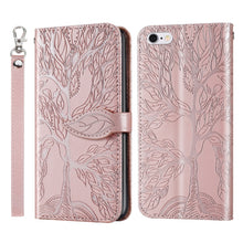 Load image into Gallery viewer, Life of Tree Embossing Pattern Horizontal Flip Leather Case with Holder &amp; Card Slot &amp; Wallet &amp; Photo Frame &amp; Lanyard, For iPhone 6 &amp; 6s, For iPhone 6 Plus &amp; 6s Plus, For iPhone 8 &amp; 7, For iPhone 8 Plus &amp; 7 Plus, For iPhone 11 Pro, For iPhone 11        ...