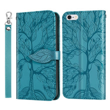 Load image into Gallery viewer, Life of Tree Embossing Pattern Horizontal Flip Leather Case with Holder &amp; Card Slot &amp; Wallet &amp; Photo Frame &amp; Lanyard, For iPhone 6 &amp; 6s, For iPhone 6 Plus &amp; 6s Plus, For iPhone 8 &amp; 7, For iPhone 8 Plus &amp; 7 Plus, For iPhone 11 Pro, For iPhone 11        ...