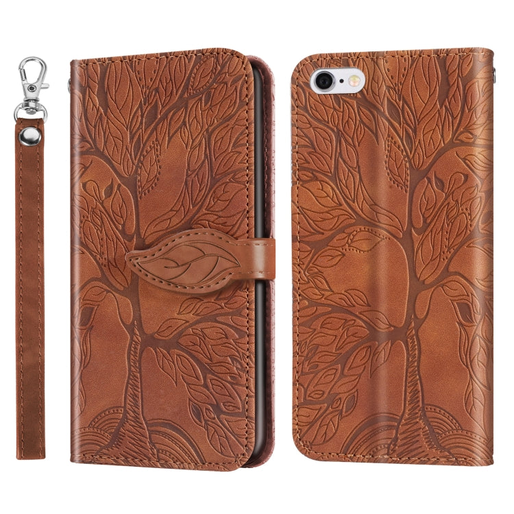 Life of Tree Embossing Pattern Horizontal Flip Leather Case with Holder & Card Slot & Wallet & Photo Frame & Lanyard, For iPhone 6 & 6s, For iPhone 6 Plus & 6s Plus, For iPhone 8 & 7, For iPhone 8 Plus & 7 Plus, For iPhone 11 Pro, For iPhone 11        ...