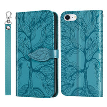 Load image into Gallery viewer, Life of Tree Embossing Pattern Horizontal Flip Leather Case with Holder &amp; Card Slot &amp; Wallet &amp; Photo Frame &amp; Lanyard, For iPhone 6 &amp; 6s, For iPhone 6 Plus &amp; 6s Plus, For iPhone 8 &amp; 7, For iPhone 8 Plus &amp; 7 Plus, For iPhone 11 Pro, For iPhone 11        ...
