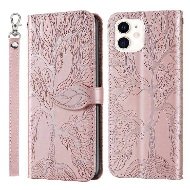 Life of Tree Embossing Pattern Horizontal Flip Leather Case with Holder & Card Slot & Wallet & Photo Frame & Lanyard, For iPhone 6 & 6s, For iPhone 6 Plus & 6s Plus, For iPhone 8 & 7, For iPhone 8 Plus & 7 Plus, For iPhone 11 Pro, For iPhone 11        ...