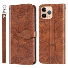 Load image into Gallery viewer, Life of Tree Embossing Pattern Horizontal Flip Leather Case with Holder &amp; Card Slot &amp; Wallet &amp; Photo Frame &amp; Lanyard, For iPhone 6 &amp; 6s, For iPhone 6 Plus &amp; 6s Plus, For iPhone 8 &amp; 7, For iPhone 8 Plus &amp; 7 Plus, For iPhone 11 Pro, For iPhone 11        ...