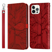 Load image into Gallery viewer, Life of Tree Embossing Pattern Horizontal Flip Leather Case with Holder &amp; Card Slot &amp; Wallet &amp; Photo Frame &amp; Lanyard, For iPhone 6 &amp; 6s, For iPhone 6 Plus &amp; 6s Plus, For iPhone 8 &amp; 7, For iPhone 8 Plus &amp; 7 Plus, For iPhone 11 Pro, For iPhone 11        ...