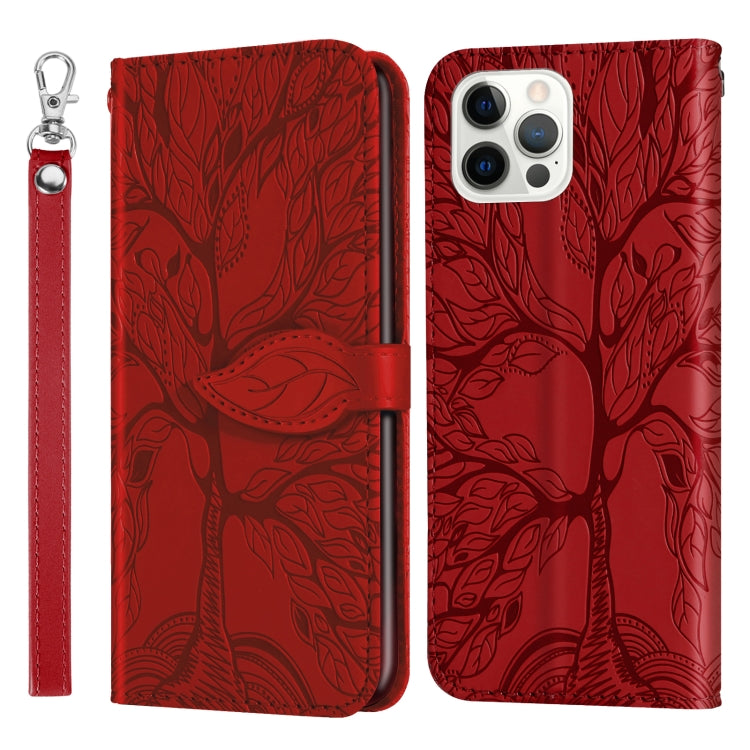Life of Tree Embossing Pattern Horizontal Flip Leather Case with Holder & Card Slot & Wallet & Photo Frame & Lanyard, For iPhone 12 Pro Max, For iPhone X / XS, For iPhone XR, For iPhone XS Max