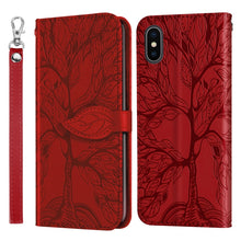 Load image into Gallery viewer, Life of Tree Embossing Pattern Horizontal Flip Leather Case with Holder &amp; Card Slot &amp; Wallet &amp; Photo Frame &amp; Lanyard, For iPhone 12 Pro Max, For iPhone X / XS, For iPhone XR, For iPhone XS Max