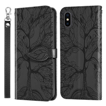 Load image into Gallery viewer, Life of Tree Embossing Pattern Horizontal Flip Leather Case with Holder &amp; Card Slot &amp; Wallet &amp; Photo Frame &amp; Lanyard, For iPhone 12 Pro Max, For iPhone X / XS, For iPhone XR, For iPhone XS Max
