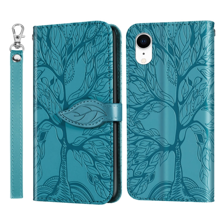 Life of Tree Embossing Pattern Horizontal Flip Leather Case with Holder & Card Slot & Wallet & Photo Frame & Lanyard, For iPhone 12 Pro Max, For iPhone X / XS, For iPhone XR, For iPhone XS Max