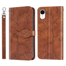Load image into Gallery viewer, Life of Tree Embossing Pattern Horizontal Flip Leather Case with Holder &amp; Card Slot &amp; Wallet &amp; Photo Frame &amp; Lanyard, For iPhone 12 Pro Max, For iPhone X / XS, For iPhone XR, For iPhone XS Max