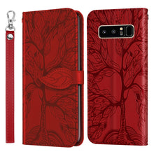 Load image into Gallery viewer, Life of Tree Embossing Pattern Horizontal Flip Leather Case with Holder &amp; Card Slot &amp; Wallet &amp; Photo Frame &amp; Lanyard, For Samsung Galaxy Note8, For Samsung Galaxy Note9, For Samsung Galaxy Note10, For Samsung Galaxy Note10+, For Samsung Galaxy Note20  ...
