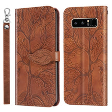 Load image into Gallery viewer, Life of Tree Embossing Pattern Horizontal Flip Leather Case with Holder &amp; Card Slot &amp; Wallet &amp; Photo Frame &amp; Lanyard, For Samsung Galaxy Note8, For Samsung Galaxy Note9, For Samsung Galaxy Note10, For Samsung Galaxy Note10+, For Samsung Galaxy Note20  ...