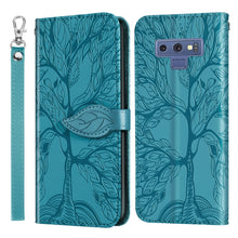 Load image into Gallery viewer, Life of Tree Embossing Pattern Horizontal Flip Leather Case with Holder &amp; Card Slot &amp; Wallet &amp; Photo Frame &amp; Lanyard, For Samsung Galaxy Note8, For Samsung Galaxy Note9, For Samsung Galaxy Note10, For Samsung Galaxy Note10+, For Samsung Galaxy Note20  ...